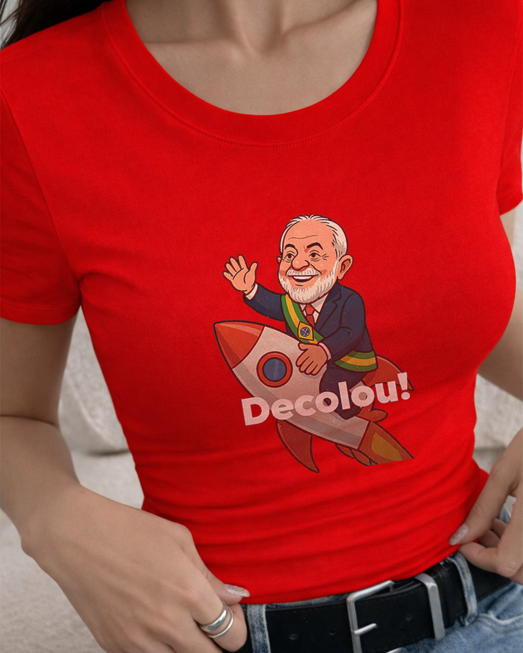 Camiseta Feminina Lula 2026 Decolou