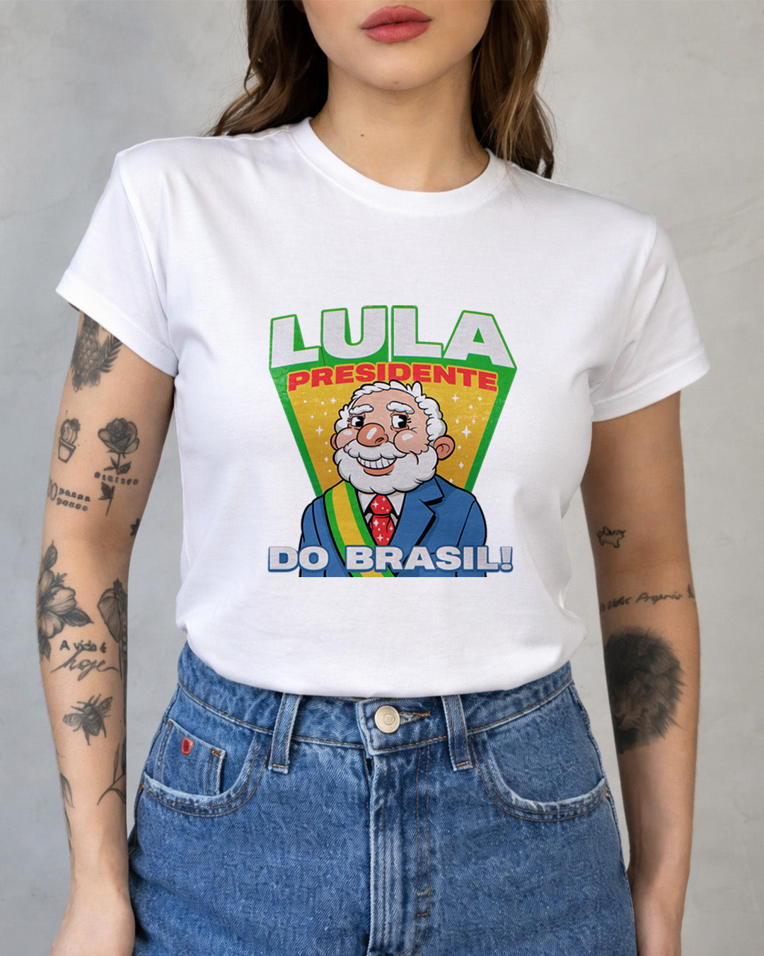 Camiseta Feminina Lula 2026 Lula Presidente Do Brasil