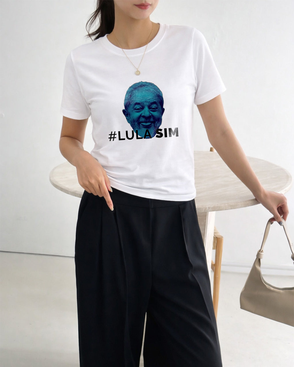 Camiseta Feminina Lula 2026 Lula Sim Brasil