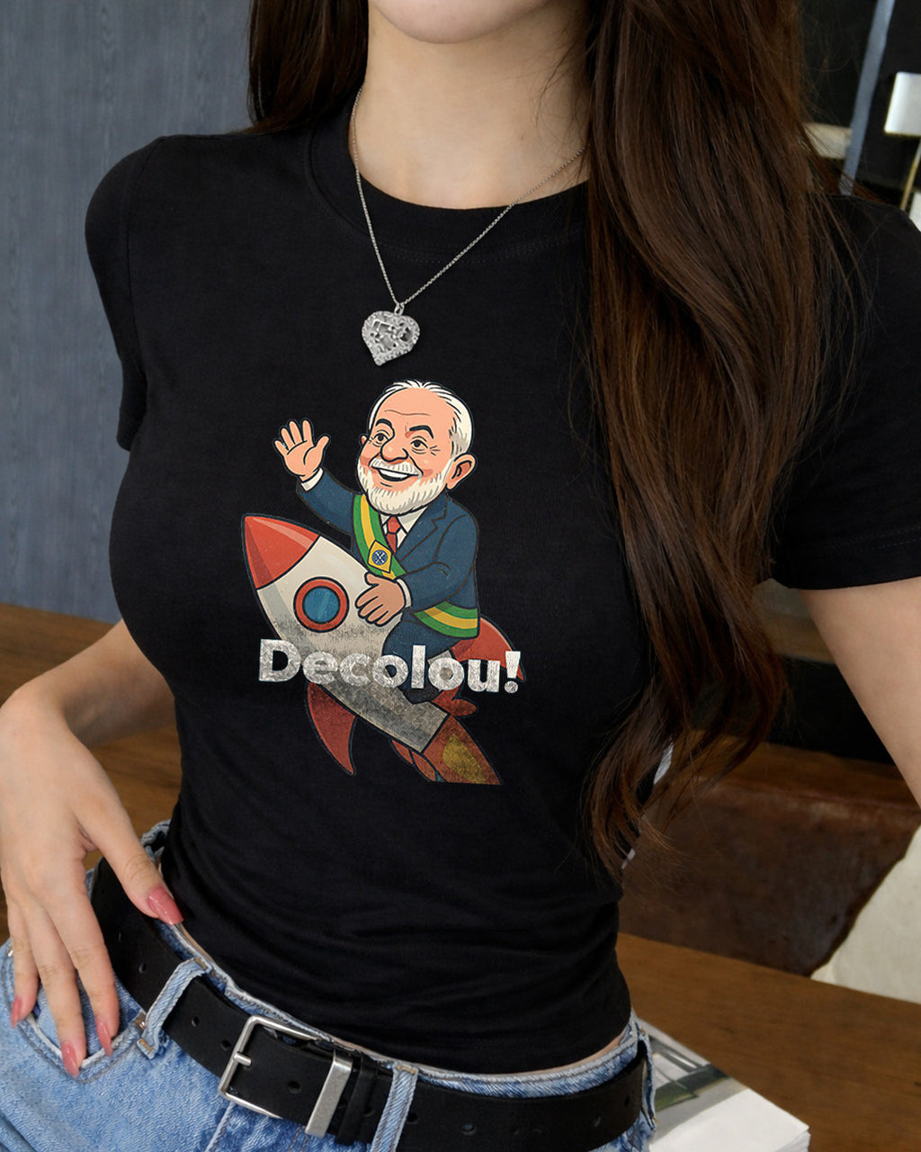 Camiseta Feminina Lula 2026 Decolou
