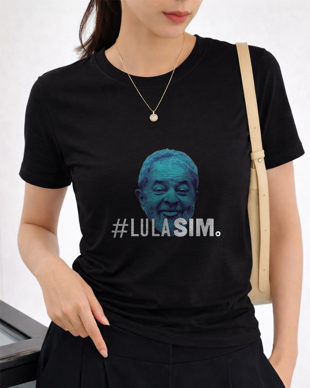 Camiseta Feminina Lula 2026 Lula Sim Brasil