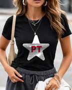 Camiseta Feminina Lula 2026 Estrela PT Brasil