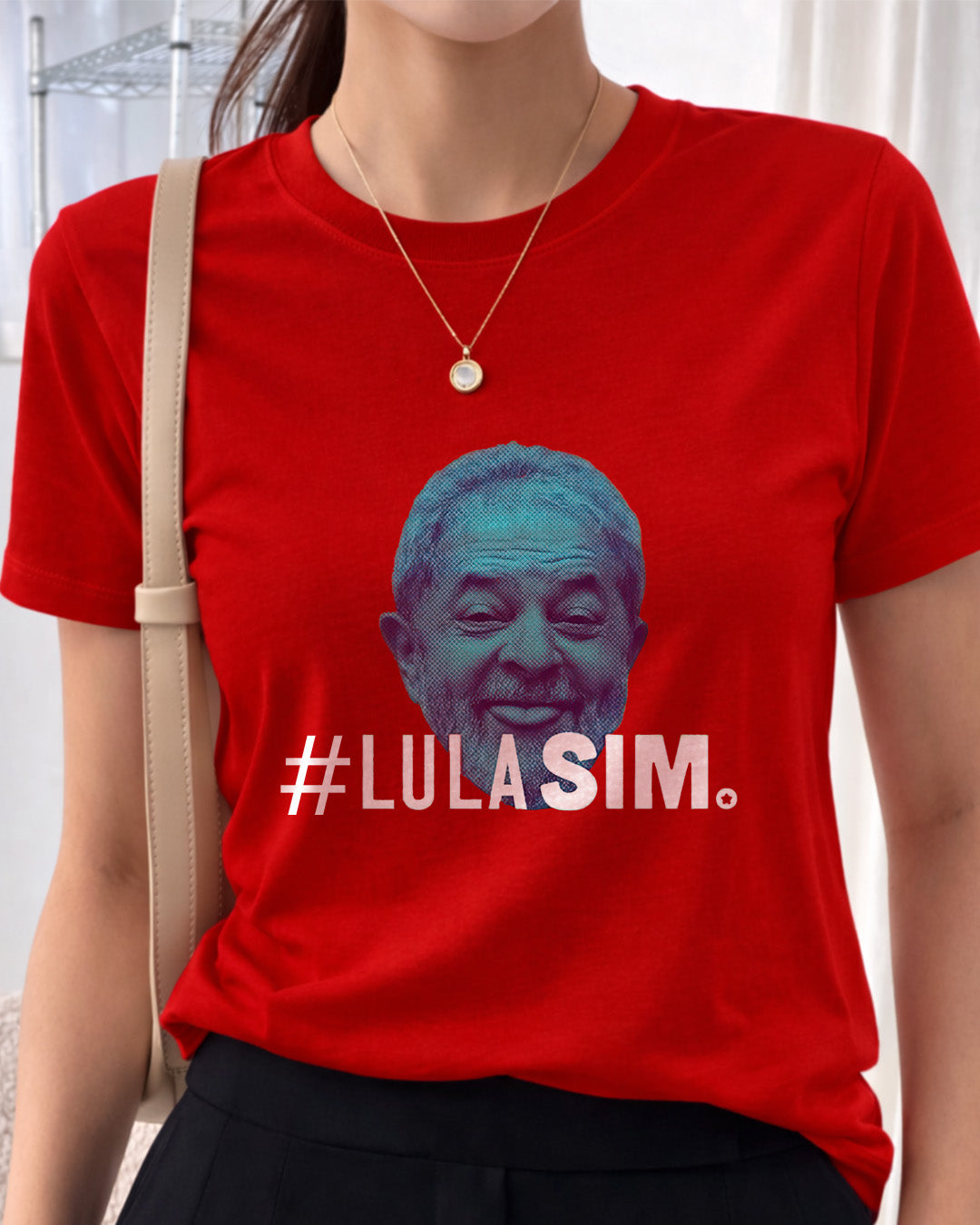 Camiseta Feminina Lula 2026 Lula Sim Brasil