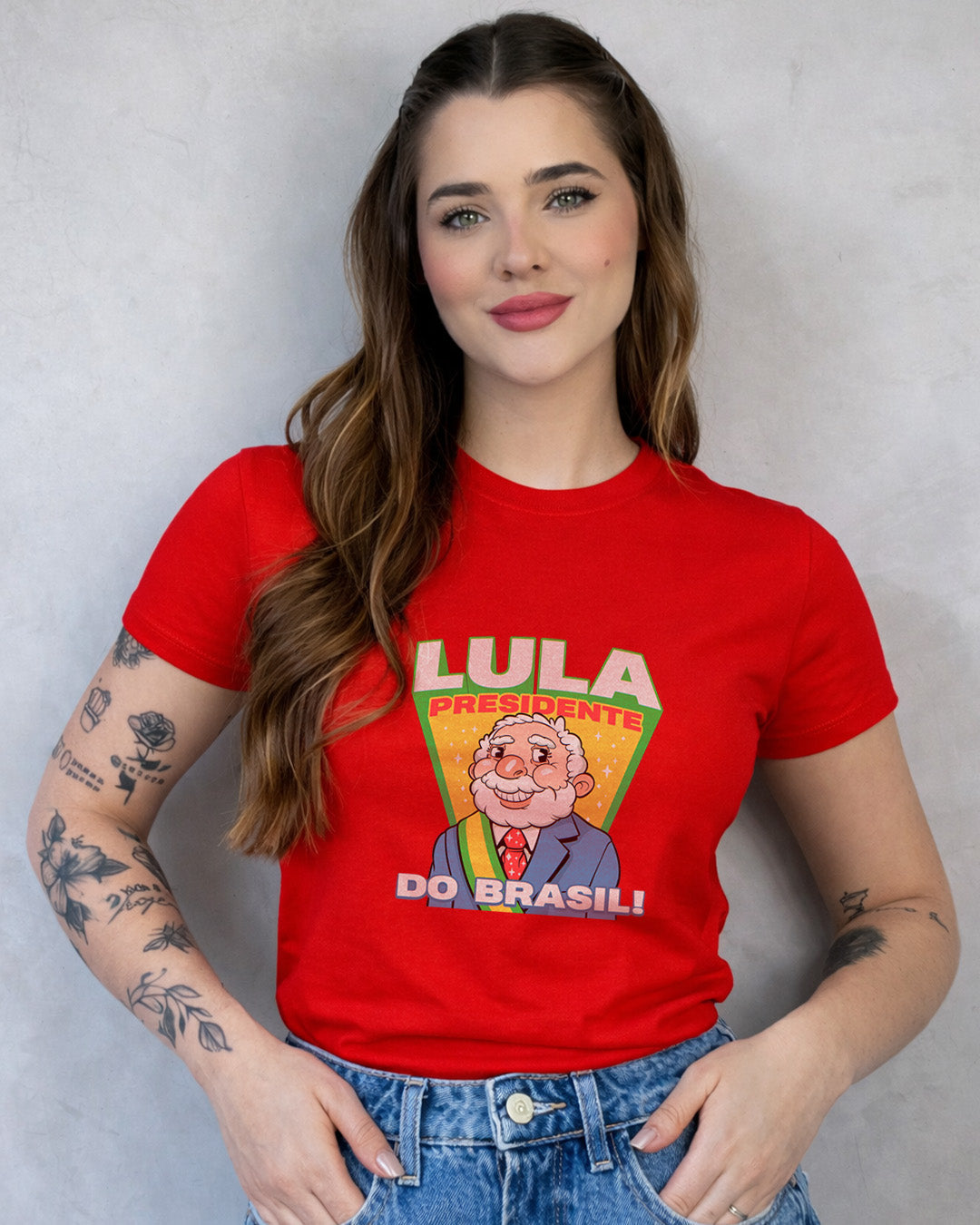 Camiseta Feminina Lula 2026 Lula Presidente Do Brasil